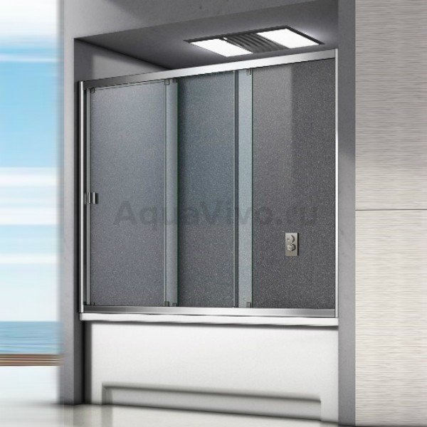 Шторка на ванну Good Door Screen WTW-130-G-CH 130x140, стекло грейп, профиль хром