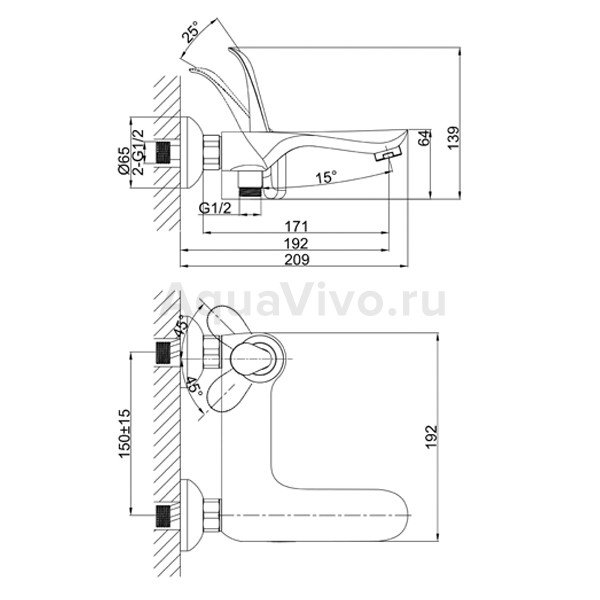 Смеситель D&K Venice Baciano DA1033256 для ванны, цвет белый / хром