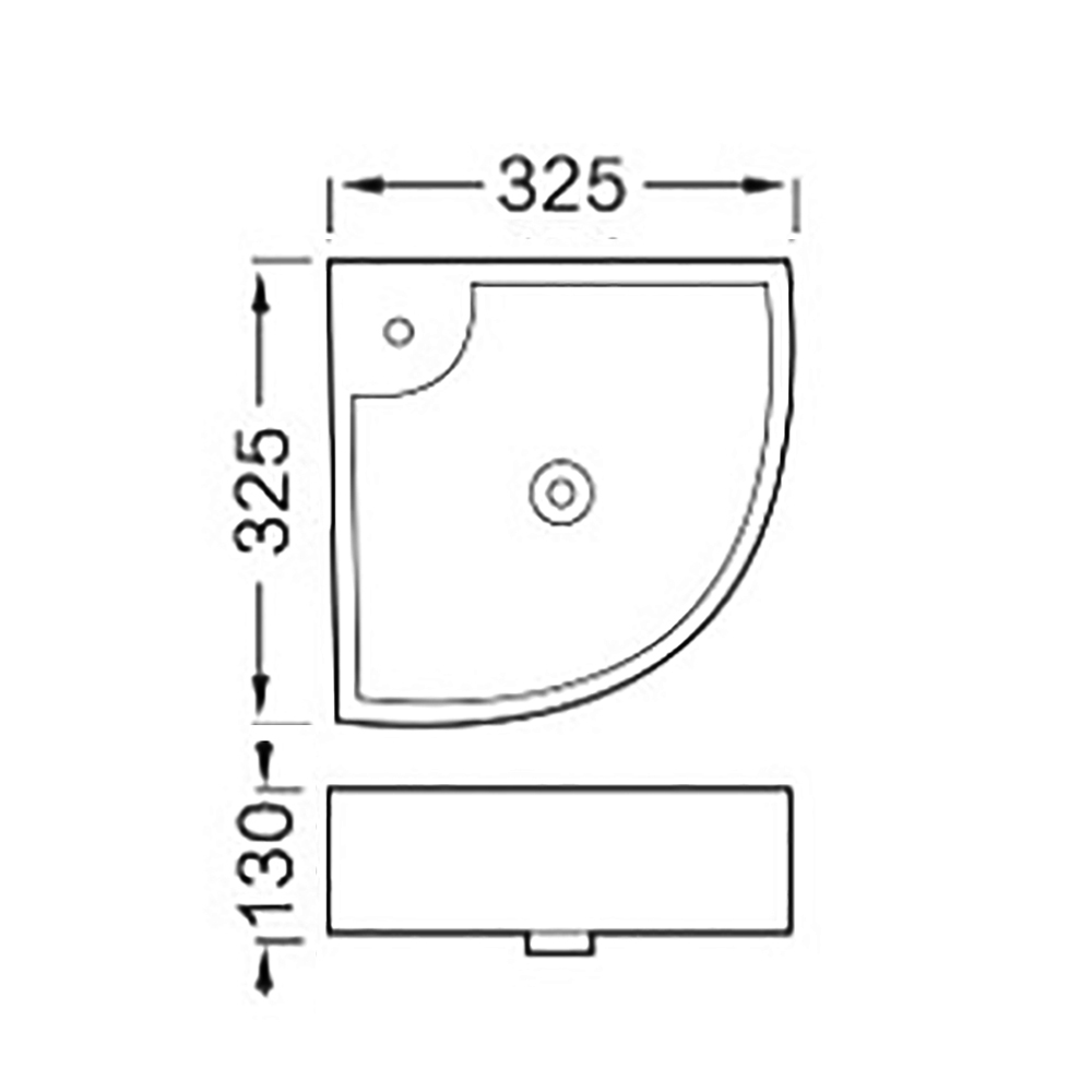 Раковина Aquatek AQ5166A-00 подвесная, угловая, 33x33 см, цвет белый