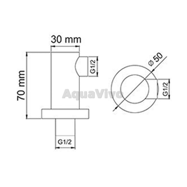 Гигиенический душ WasserKRAFT Main A14156,со встраиваемым смесителем