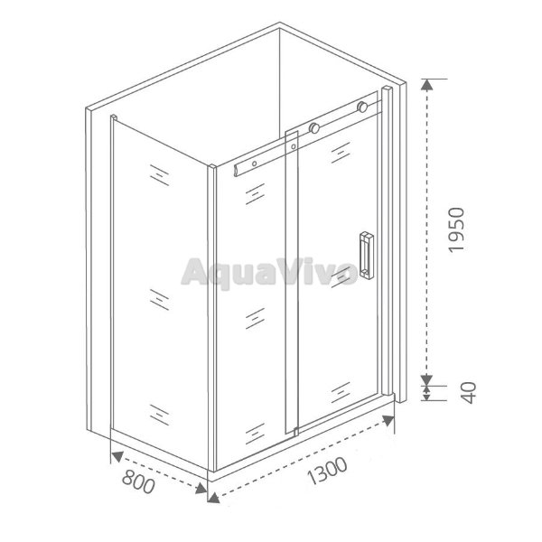 Душевой уголок Good Door Puerta WTW+SP-C-CH 130x80, стекло прозрачное, профиль хром - фото 1