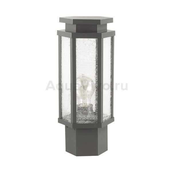 Наземный фонарь Odeon Light Gino 4048/1B, арматура цвет серый/белый, плафон/абажур пластик, цвет белый/серый