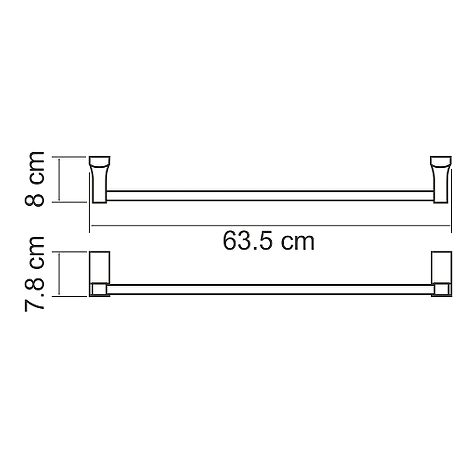 Полотенцедержатель WasserKRAFT Abens K-3230, 64 см, цвет черный - фото 1