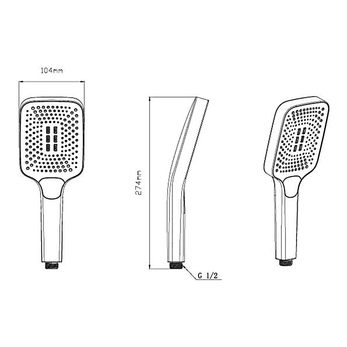 Душевой комплект Vincea VSFW-4211GM, встраиваемый, цвет вороненая сталь