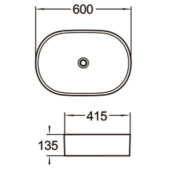 Раковина SantiLine SL-1028 накладная, 60x42 см, цвет белый - фото 1