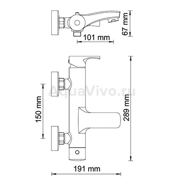 Смеситель WasserKRAFT Berkel 4801 для ванны с душем, цвет хром