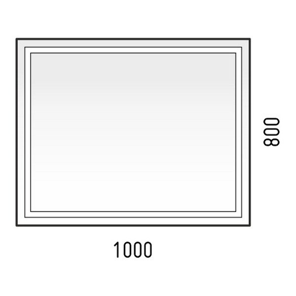 Зеркало Corozo Барго 100х80, с подсветкой и диммером