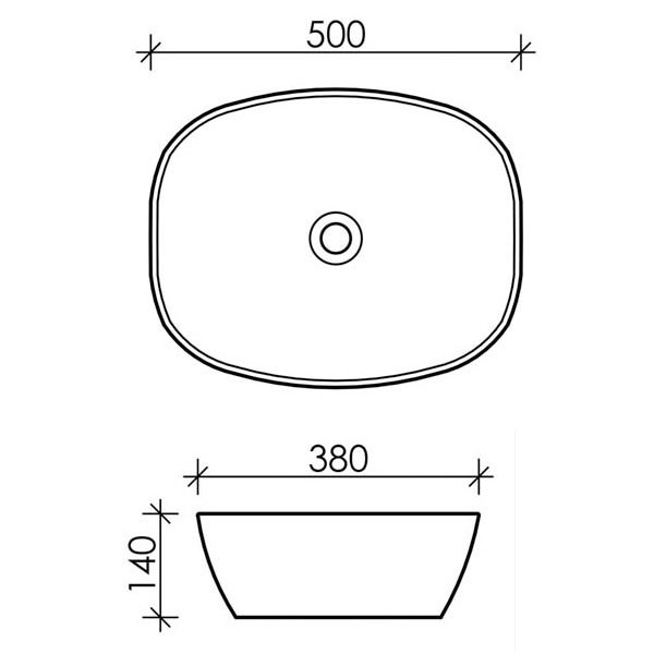 Раковина Ceramica Nova Element CN5005 накладная, 50x38 см, цвет белый - фото 1