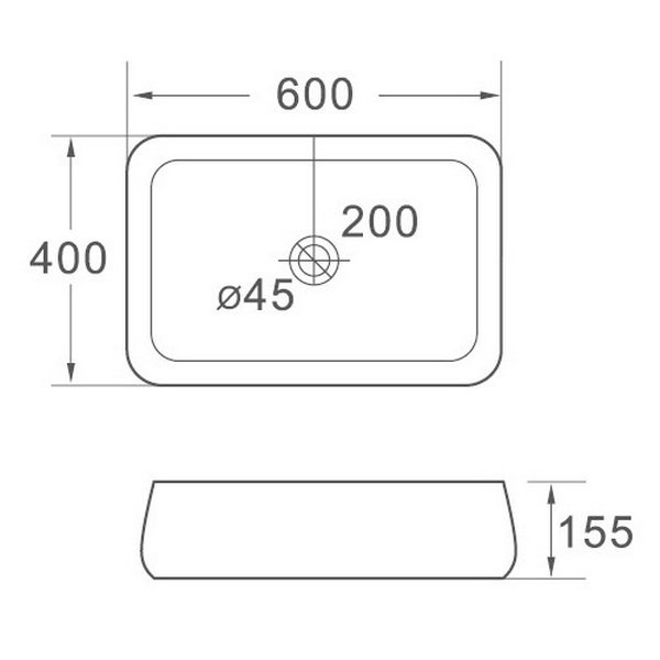 Раковина SantiLine SL-1061 накладная, 60x40 см, цвет белый - фото 1