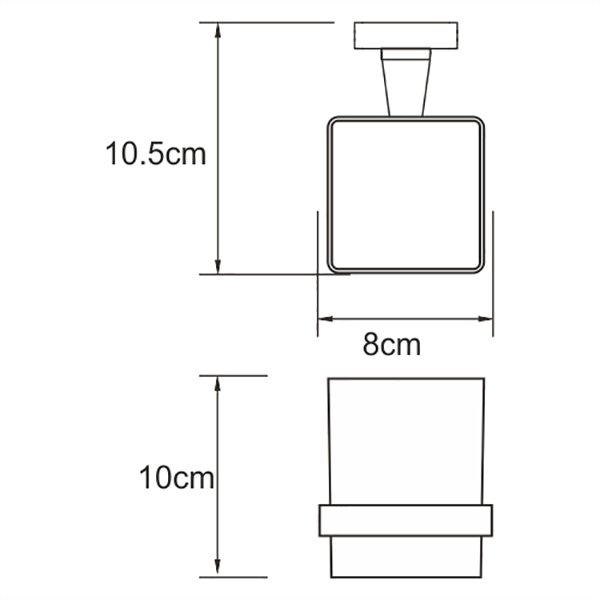 Стакан WasserKRAFT Dill K-3928, цвет хром