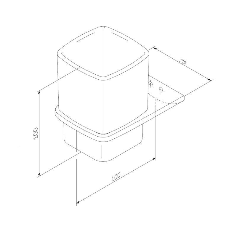 Стакан AM.PM Inspire 2.0 A50A34322, подвесной, цвет черный