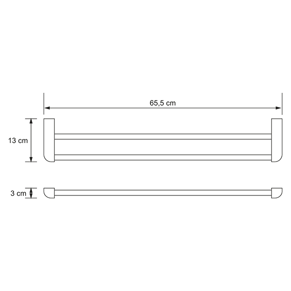 Полотенцедержатель WasserKRAFT Kammel K-8340WHITE, 66 см, цвет белый - фото 1