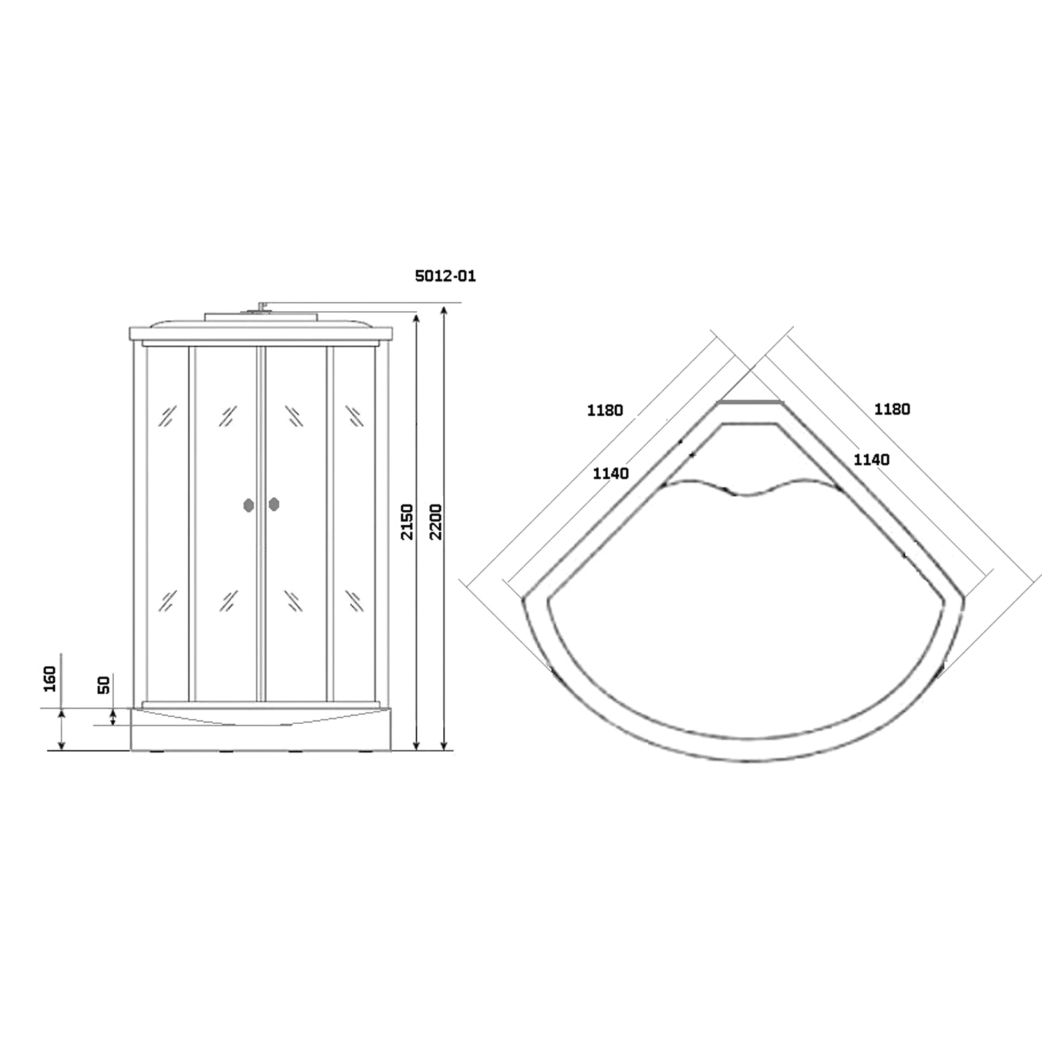 Душевая кабина Niagara Ultra NG-5012-01 120х120, стекло тонированное, профиль серебро, с крышей, с гидромассажем, с пультом управления