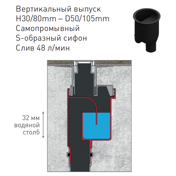 Душевой лоток Berges Simpel 090012 с решеткой 80x4 см, прямой выпуск, с возможностью изменения длины, цвет матовый хром