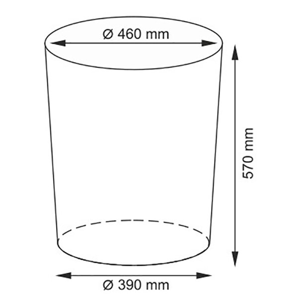 Корзина для белья WasserKRAFT Leine WB-350-L, плетеная, с крышкой, 46 см, цвет светло-коричневый / белый