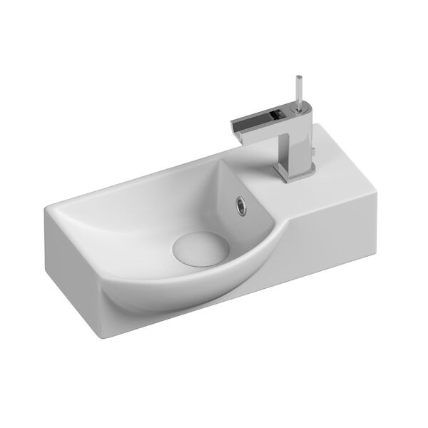 Раковина Ceramica Nova Element CN6039L подвесная, левая, 40x22 см, цвет белый