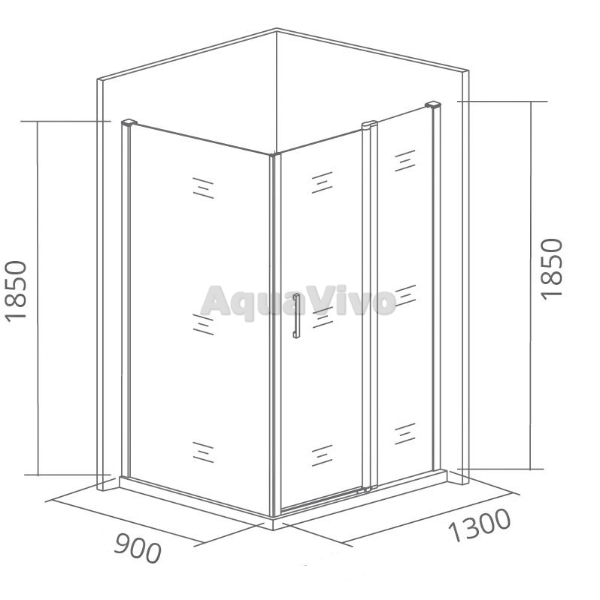 Душевой уголок Good Door Infinity WTW+SP-C-CH 130x90, стекло прозрачное, профиль хром - фото 1