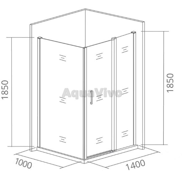 Душевой уголок Good Door Infinity WTW+SP-C-CH 140x100, стекло прозрачное, профиль хром - фото 1