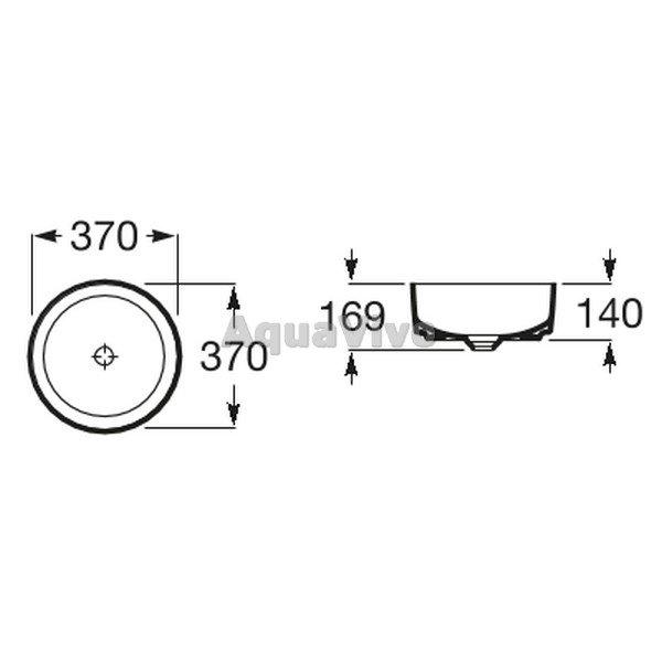 Раковина Roca Inspira Round 327523000 накладная, 37 см
