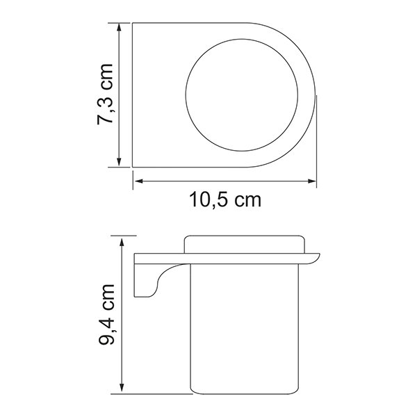 Стакан WasserKRAFT Kammel K-8328WHITE, цвет белый - фото 1