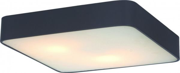 Потолочный светильник Arte Lamp Cosmopolitan A7210PL-3BK, арматура черная, плафон стекло белое, 40х40 см