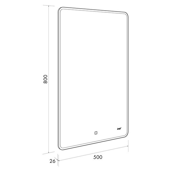 Зеркало Dreja Point 50x80, с подсветкой