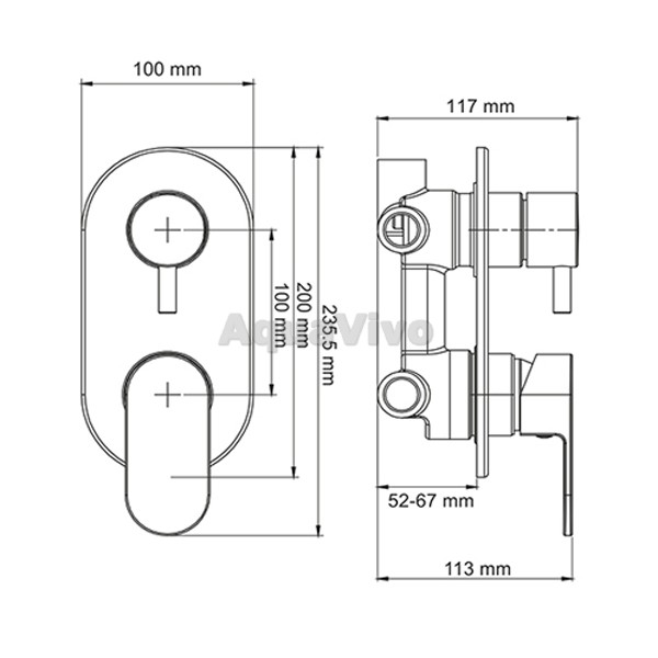 Душевой комплект WasserKRAFT Dinkel A175868, встраиваемый, цвет хром