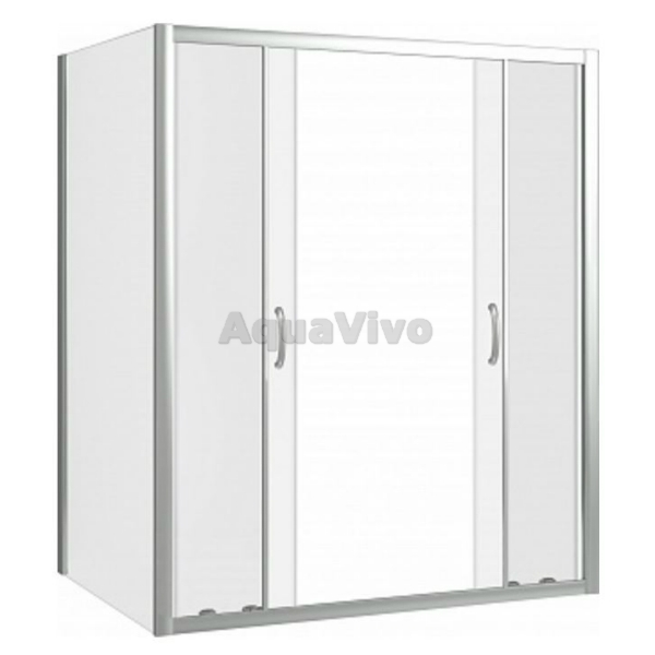 Душевой уголок Good Door Infinity WTW-TD+SP-C-CH 150x80, стекло прозрачное, профиль хром - фото 1