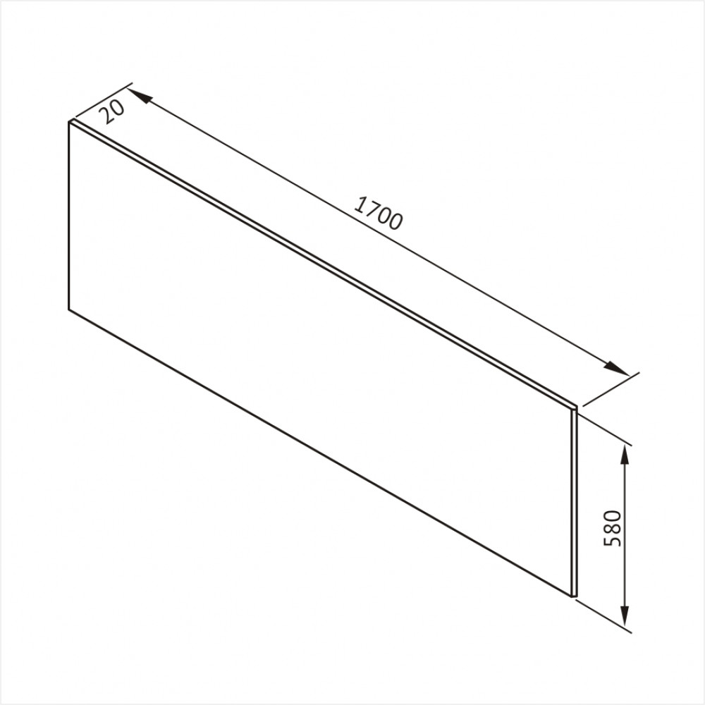 Ванна Berges Tari 170x80 акриловая, цвет белый