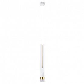 Подвесной светильник Arte Lamp Kraz A2307SP-1WH, арматура белая / золото, плафон металл белый, 5х5 см - фото 1