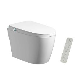 Унитаз CeruttiSPA Mirella Smart CT10615 приставной, с импульсным смывом, с сиденьем микролифт, цвет белый - фото 1