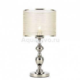Прикроватная лампа ST Luce Coresia SL1750.104.01, арматура металл / стекло, цвет никель, плафон текстиль, цвет золото - фото 1