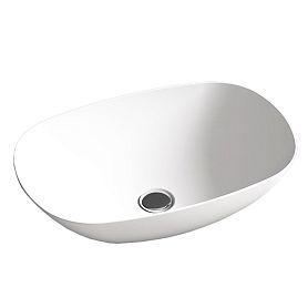 Раковина Vincea Solid Surface VBS-6T12MW накладная, искусственный камень, 54x36 см, цвет белый матовый - фото 1