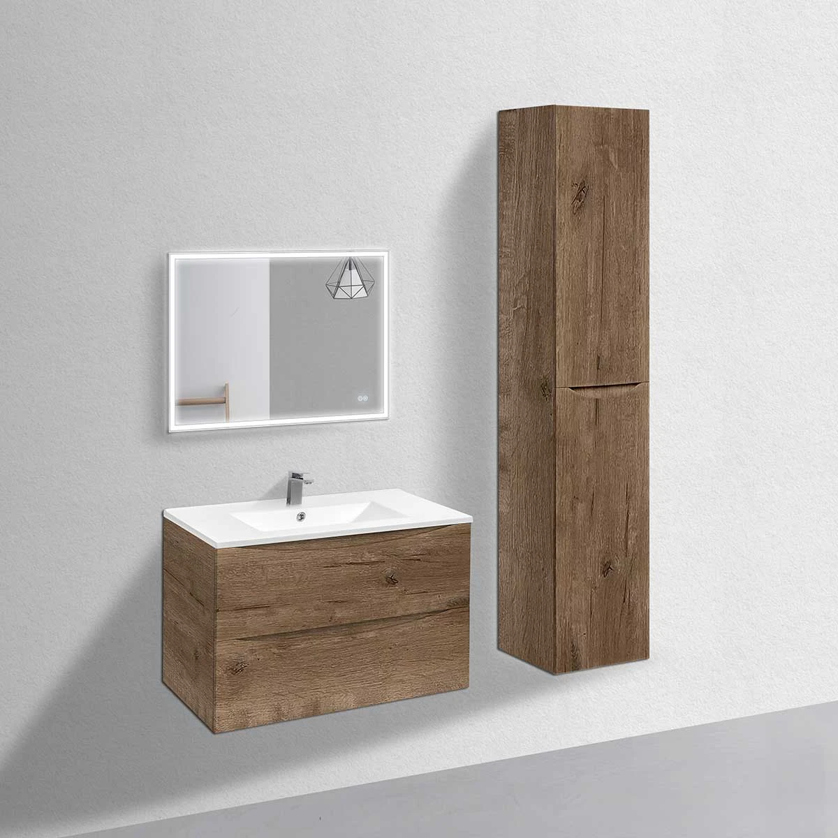 Мебель для ванной Vincea Mia 75, с 2 ящиками, цвет винтажный дуб - фото 1