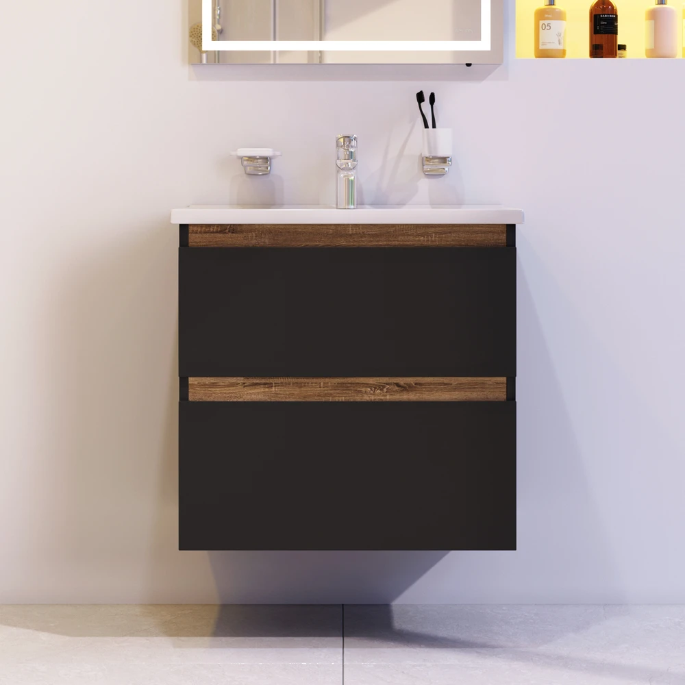Мебель для ванной AM.PM X-Joy 65 подвесная, цвет черный матовый - фото 1