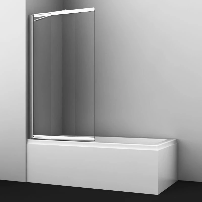 Шторка на ванну WasserKRAFT Main 41S02-80 Fixed 80x140, стекло прозрачное, профиль хром