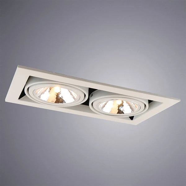 Точечный светильник Arte Lamp Cardani Semplice A5949PL-2WH, арматура черная, 35х20 см - фото 1