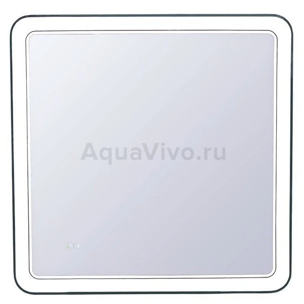 Зеркало Style Line Атлантика 80x80, с подсветкой и часами