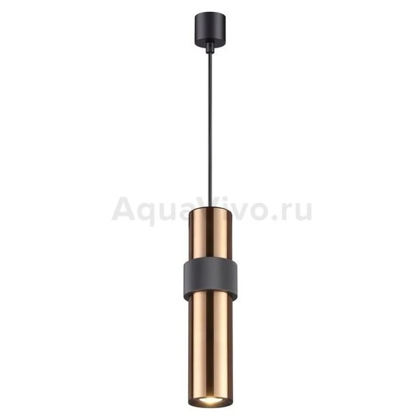 Подвесной светильник Odeon Light Afra 4739/5L, арматура черная, плафон металл золото / черный, 8х184 см