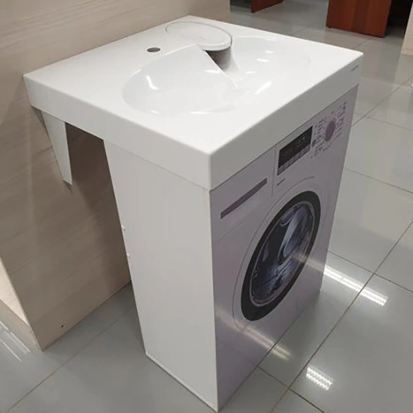 Раковина Stella Polar Миро 60x60 для установки над стиральной машиной, цвет серый