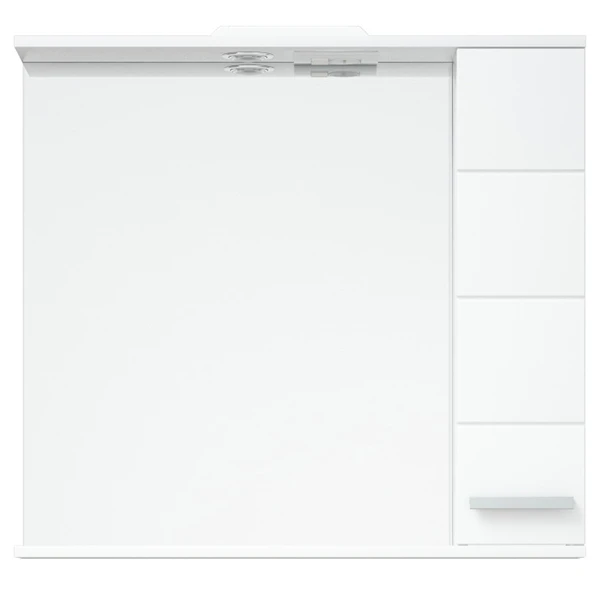 Шкаф-зеркало Corozo Денвер 80/С, правый, с подсветкой, цвет белый