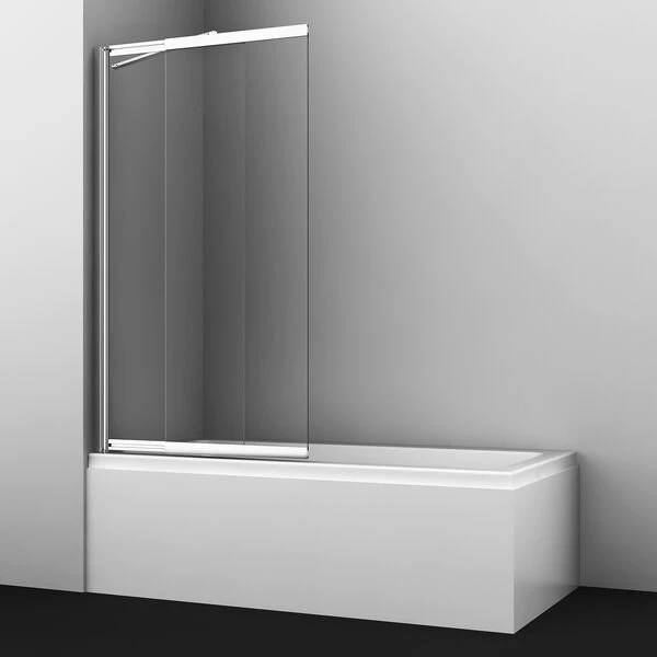 Шторка на ванну WasserKRAFT Main WasserSchutz 41S02-80 Fixed 80x140, стекло прозрачное, профиль хром
