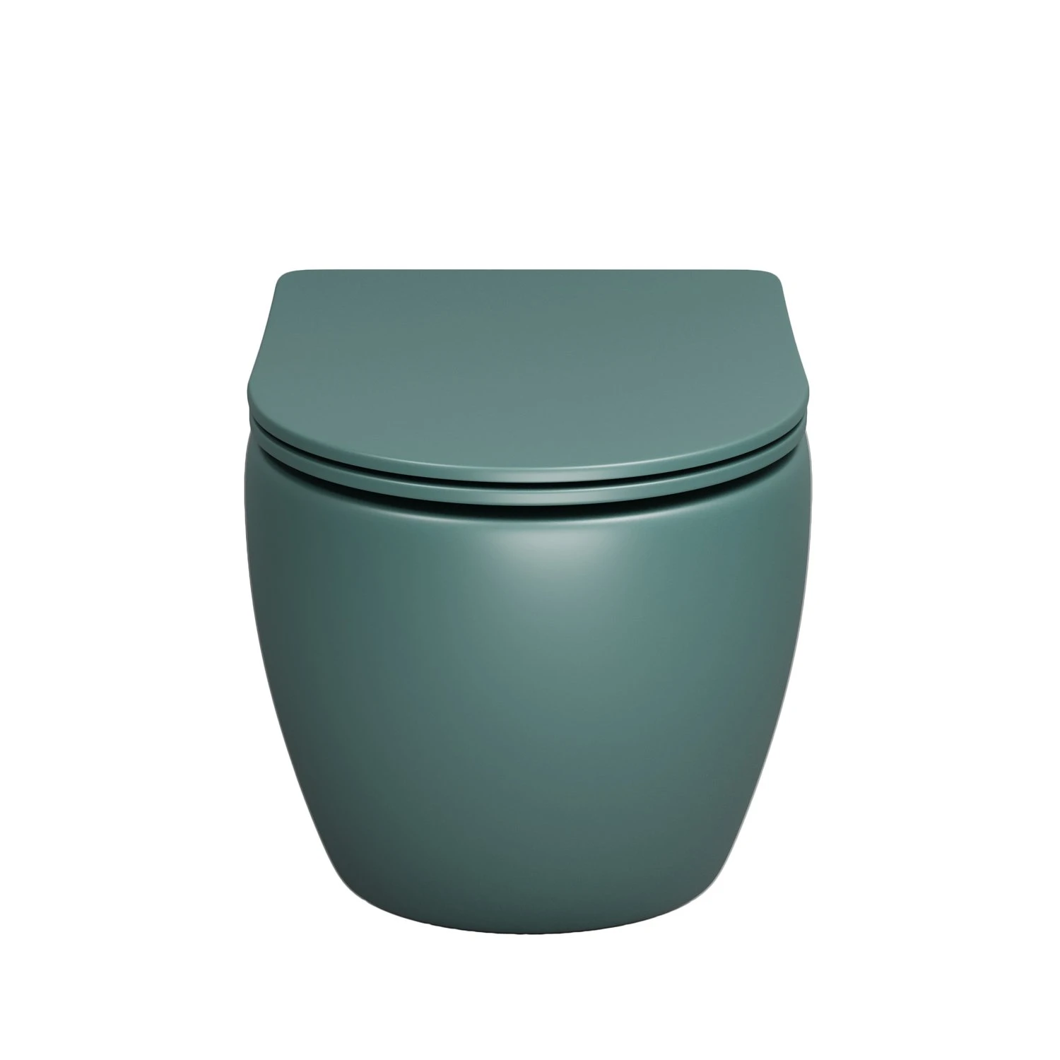 Унитаз Grossman Color GR-4411 OLMS подвесной, безободковый, с сиденьем микролифт, цвет зеленый матовый