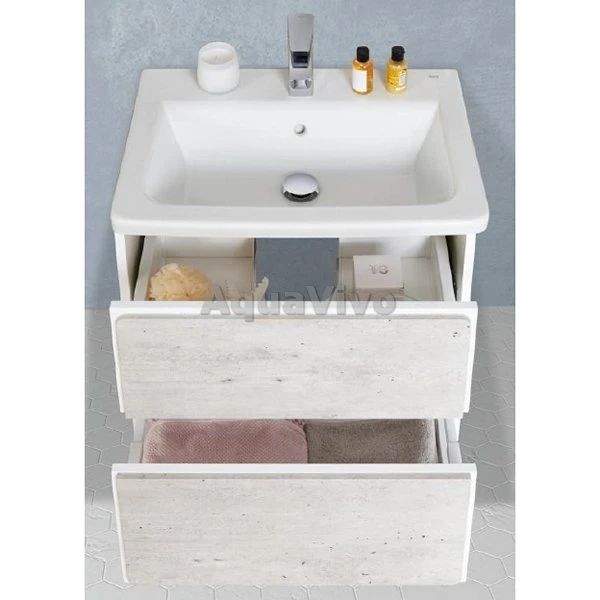 Мебель для ванной Roca Ronda 70, цвет бетон / белый глянец