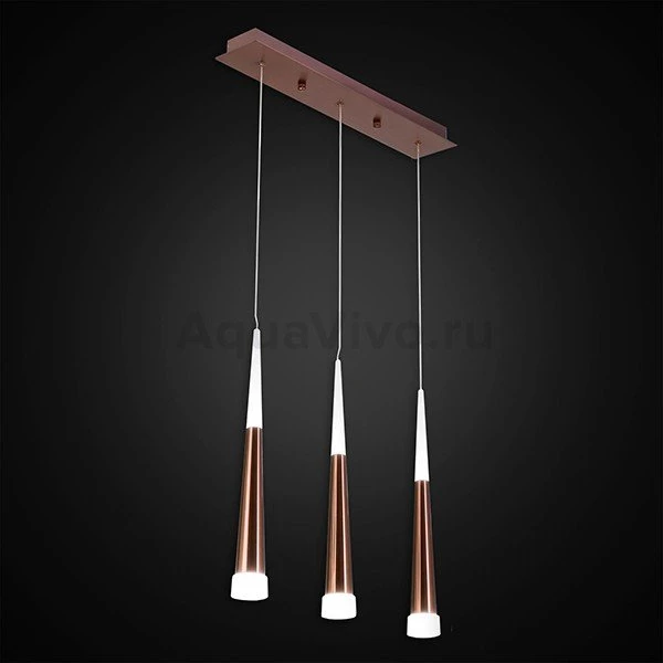 Подвесной светильник Citilux Вегас CL227033, арматура коричневая, плафоны полимер белый / коричневый, 55х9 см - фото 1