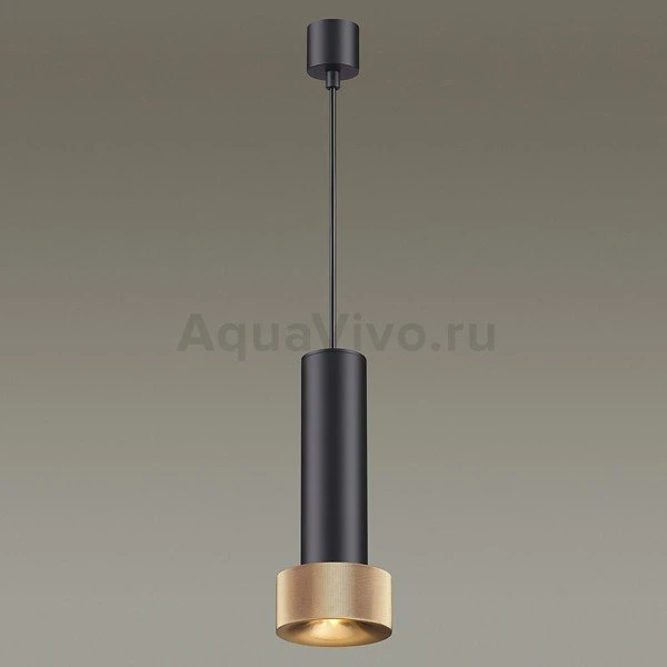 Подвесной светильник Odeon Light Afra 4741/5L, арматура черная, плафон металл золото / черный, 10х180 см