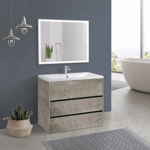 Мебель для ванной Art & Max Family 60 напольная, цвет цемент 
