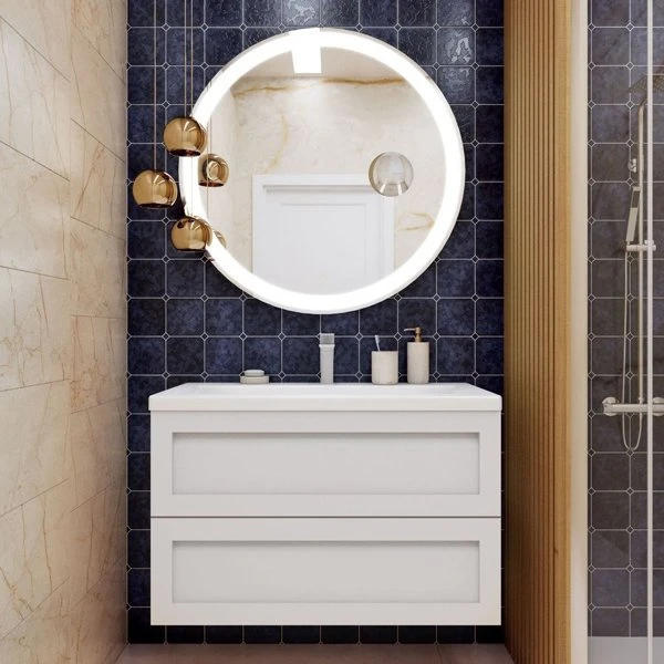 Мебель для ванной Art & Max Platino 90 подвесная, цвет белый глянец