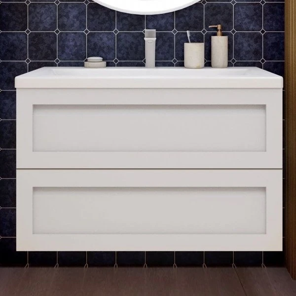 Мебель для ванной Art & Max Platino 90 подвесная, цвет белый глянец